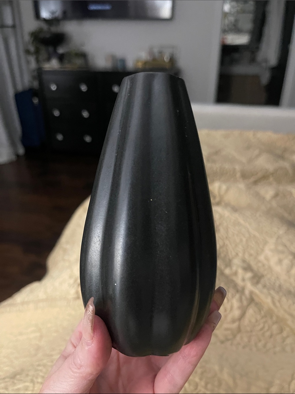 Black Decorative Ceramic Bud Vase - Home Accents